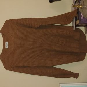 Brown waffle sweater